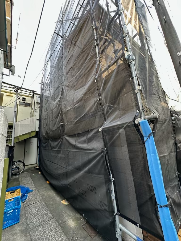 高圧洗浄時養生