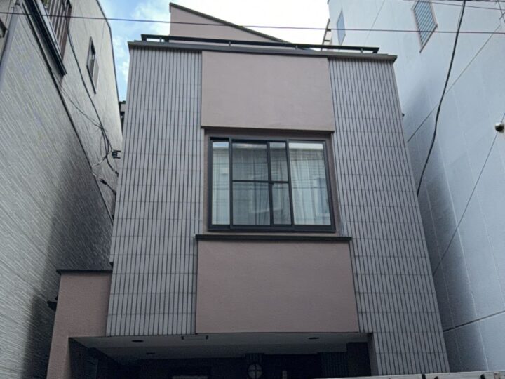 豊島区東池袋　外壁塗装工事【グランセラトップ１液水性  ND-342】